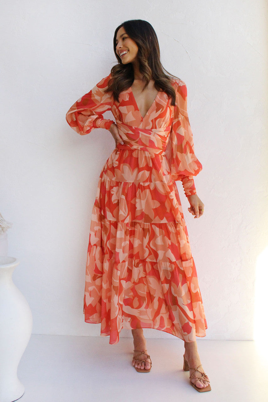 Printed maxi dress