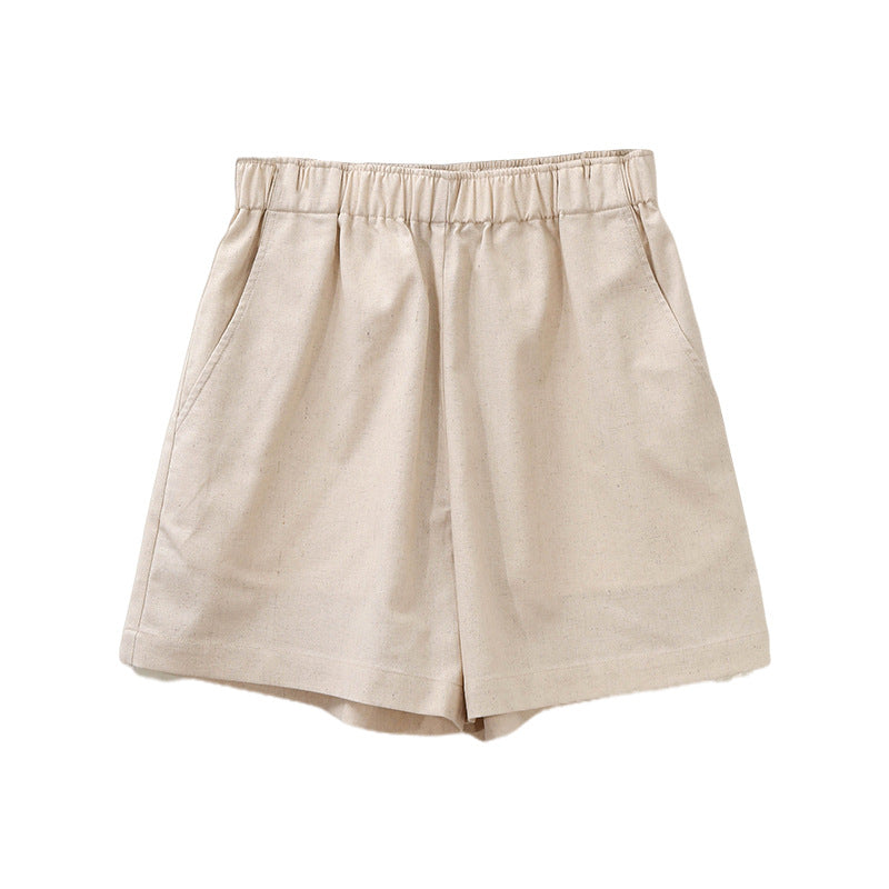 Linen blend shorts