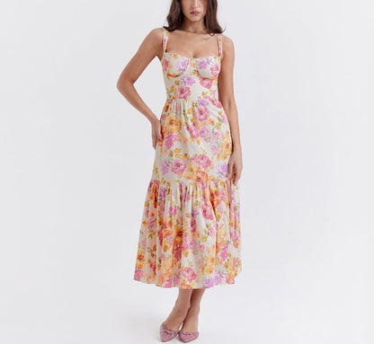 Floral Midi dress with pockets