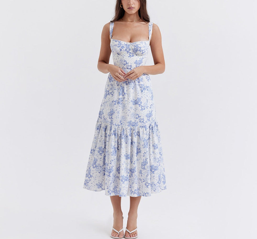 Floral Midi dress with pockets