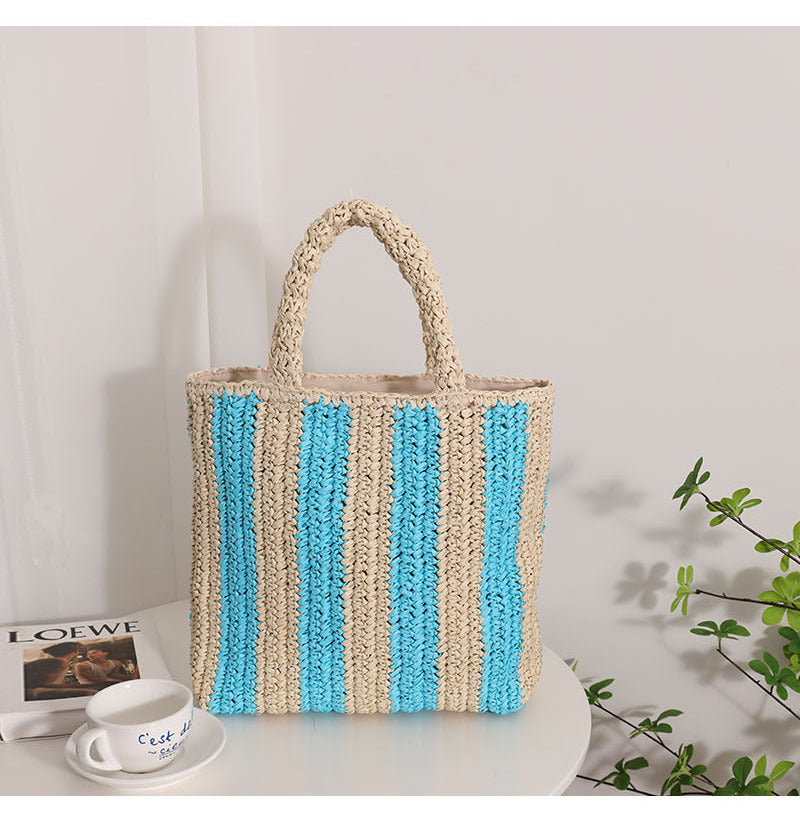 Striped beach bag