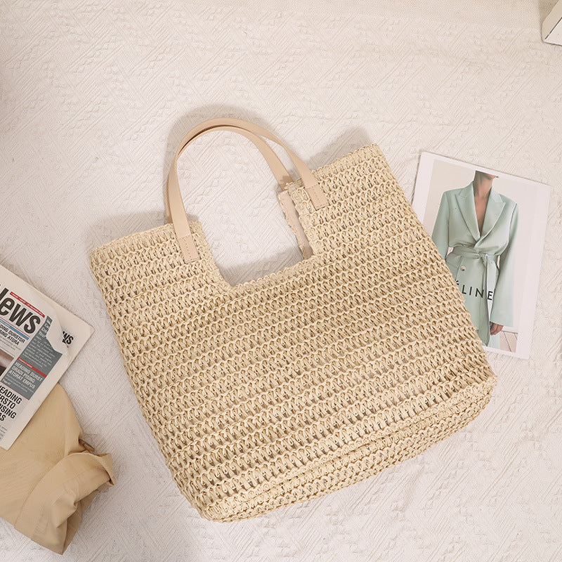 Straw beach bag