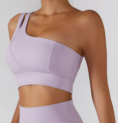 One shoulder sports bra