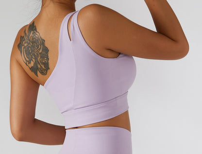 One shoulder sports bra