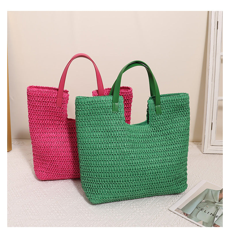 Straw beach bag