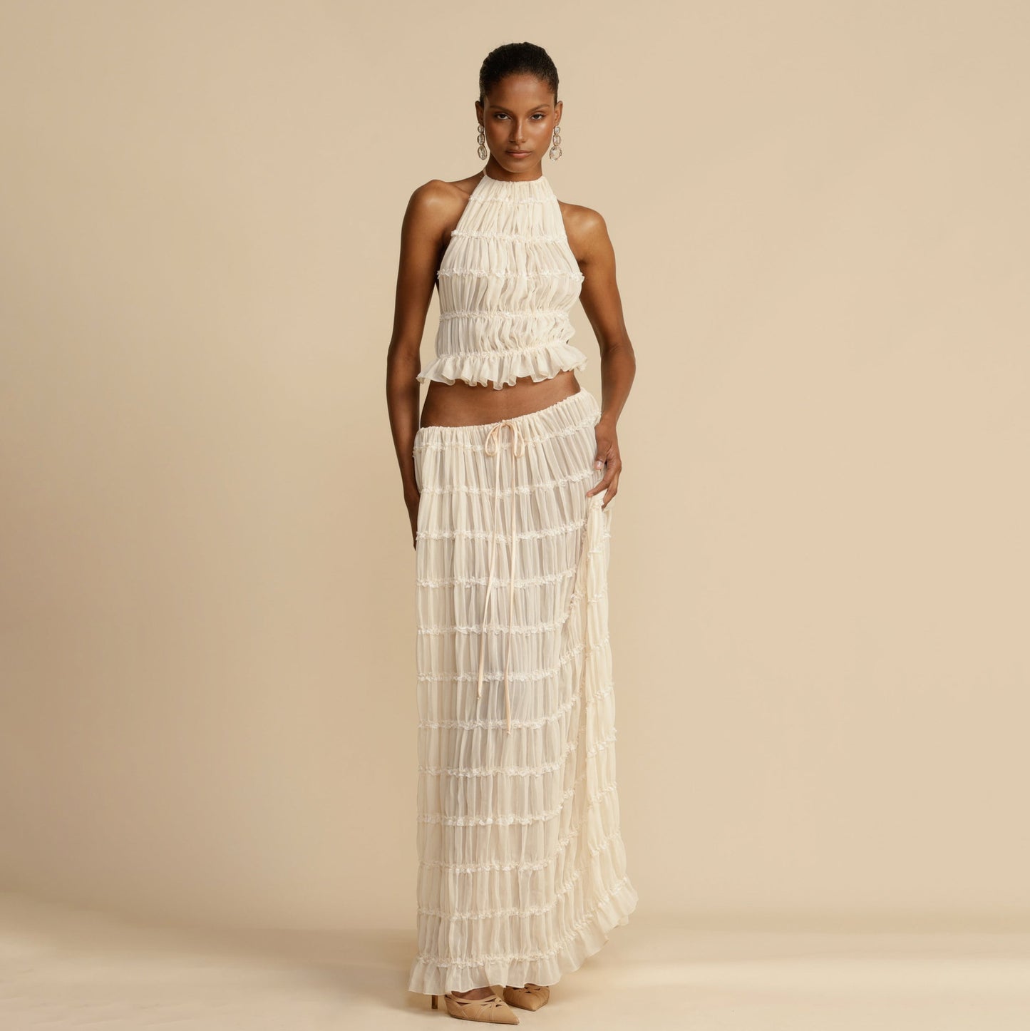 Pleated two piece set