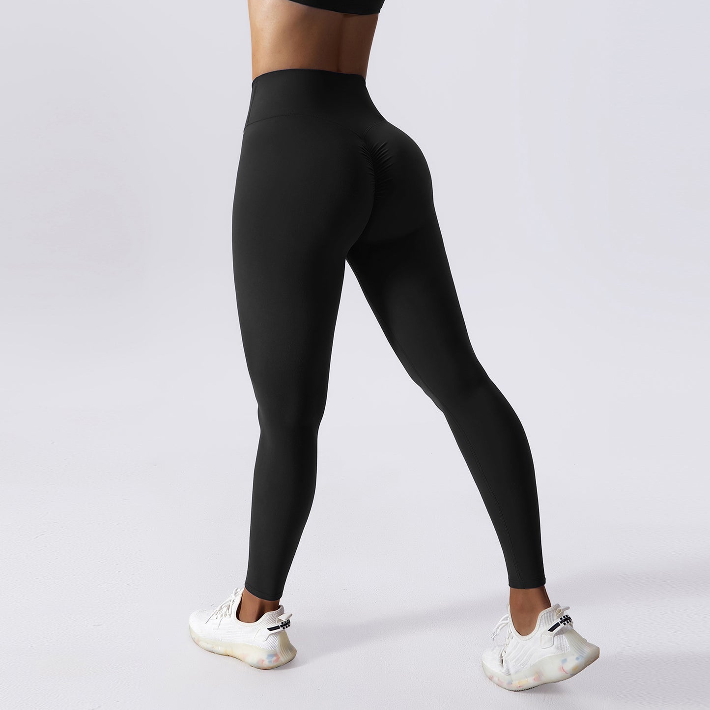 Drawstring leggings with back contouring