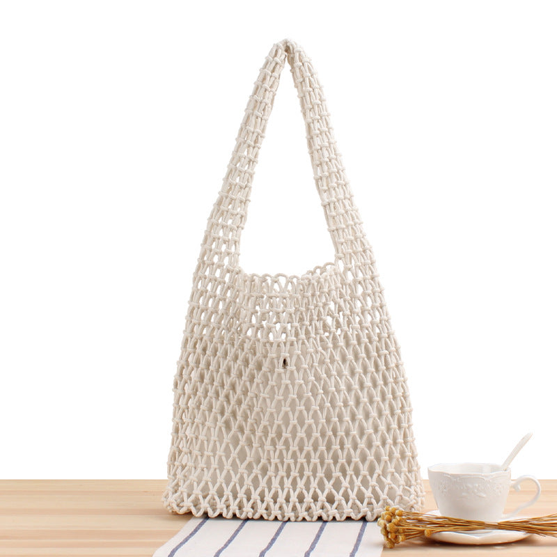 Straw beach bag