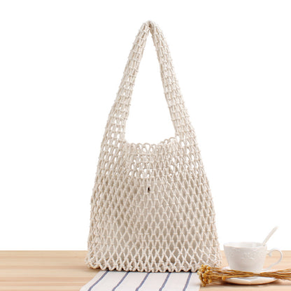 Straw beach bag