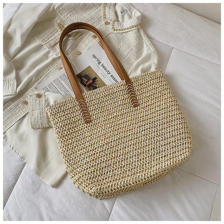 Straw beach bag