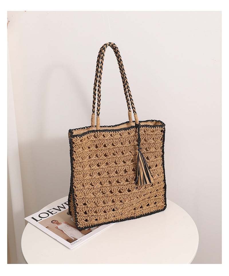 Straw beach bag