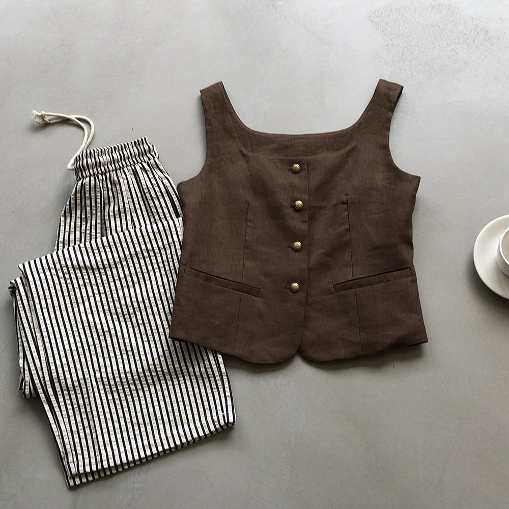 Linen Vest