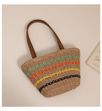 Hand woven beach bag