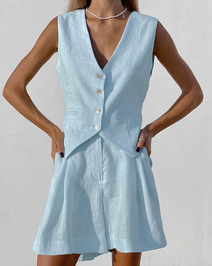 Linen vest suit