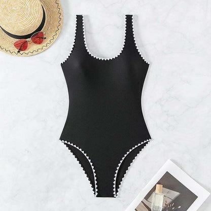 Contrast trim swimsuit