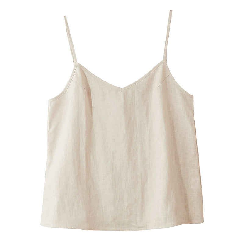 Linen V neck top