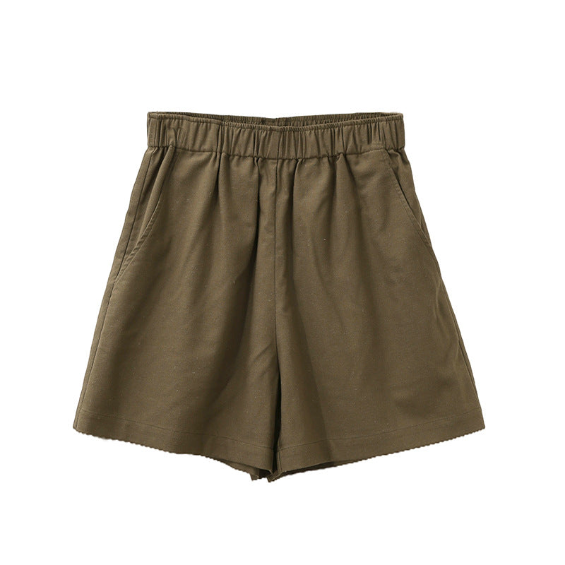 Linen blend shorts