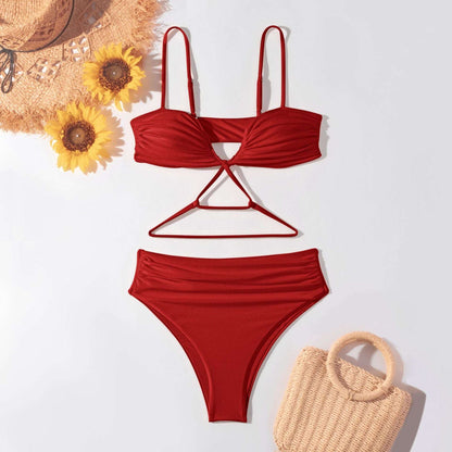 Bikini set with strap detail