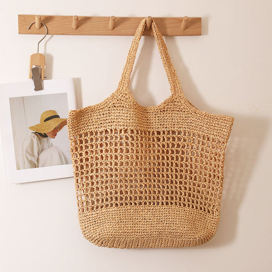 Straw beach bag