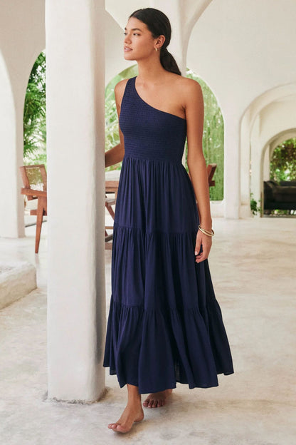 One shoulder maxi dress