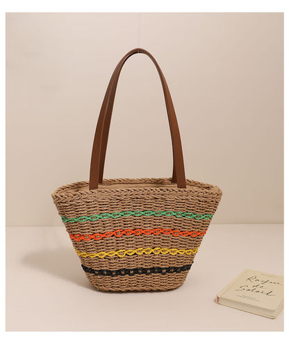 Hand woven beach bag