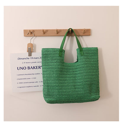 Straw beach bag