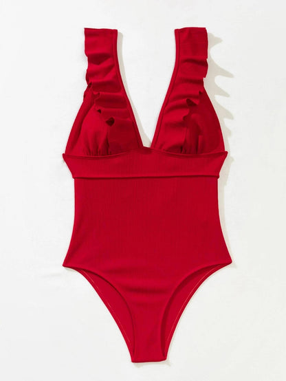 Ruffle trim swimsuit