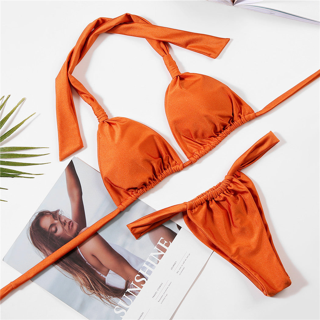 Knot detail bikini set