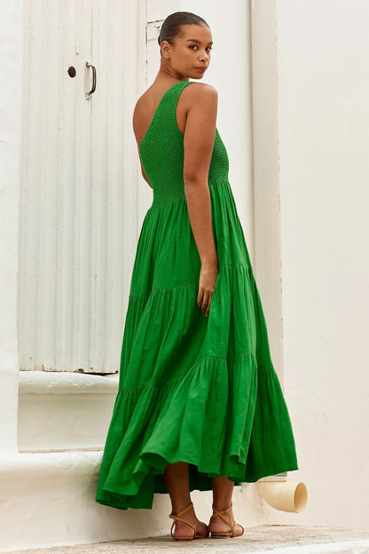 One shoulder maxi dress