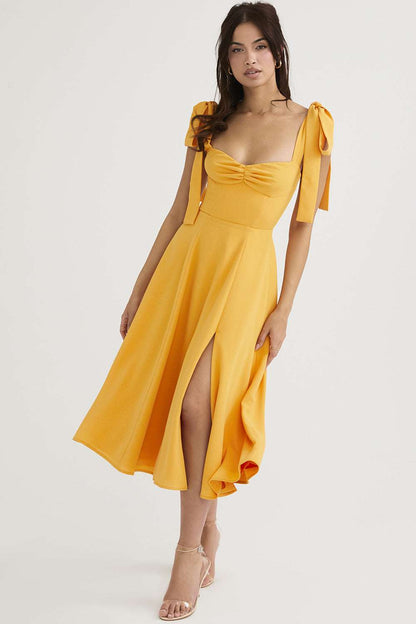 Camisole Dress with side split and tie straps