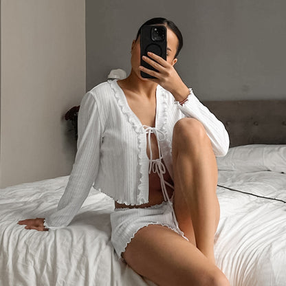 Knitted comfy pyjama set