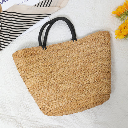 Handwoven straw bag