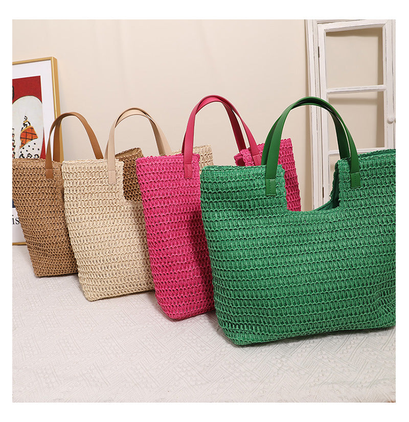 Straw beach bag