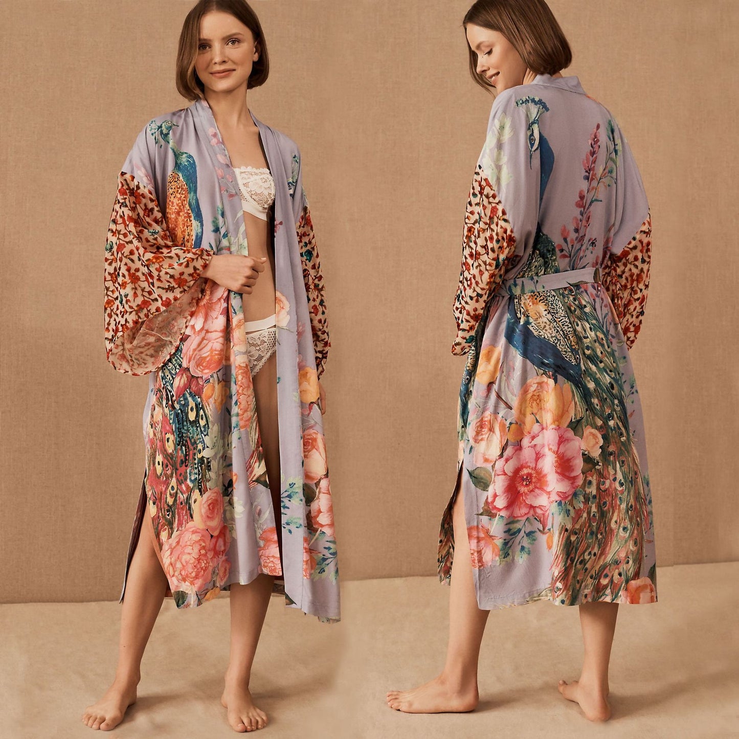 Printed beach cover up