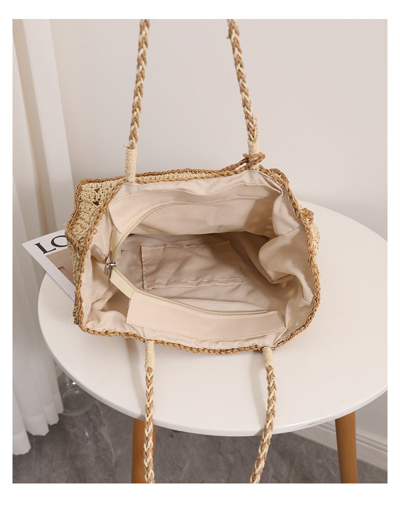 Straw beach bag