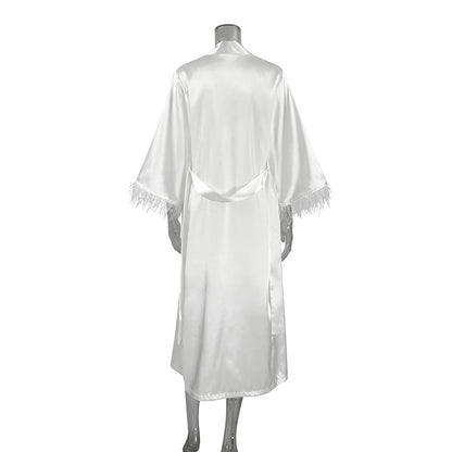 Satin two piece nightdress & robe set