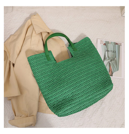 Straw beach bag