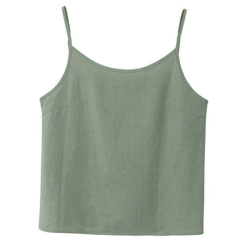 Linen blend cami top