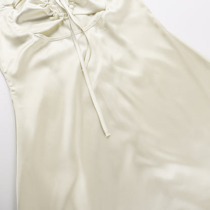 Cut out front satin dress