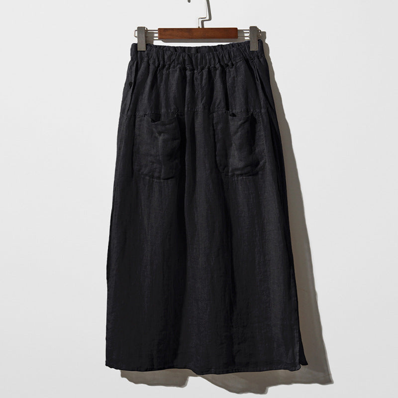 Pure Linen Wide Leg Culottes