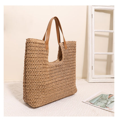 Straw beach bag