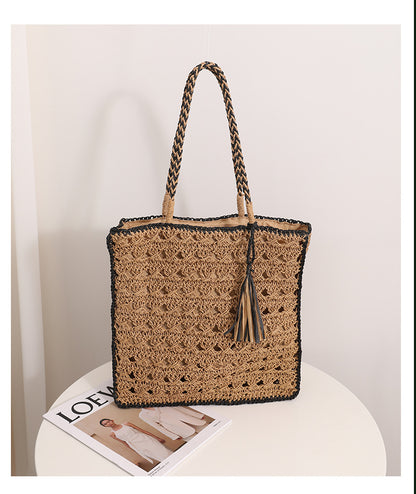 Straw beach bag