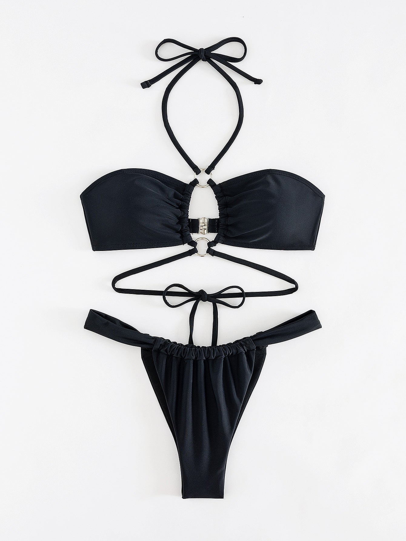 Lace up bikini set