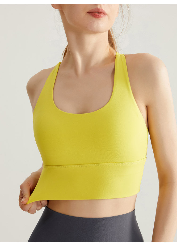 High support cross back sports bra