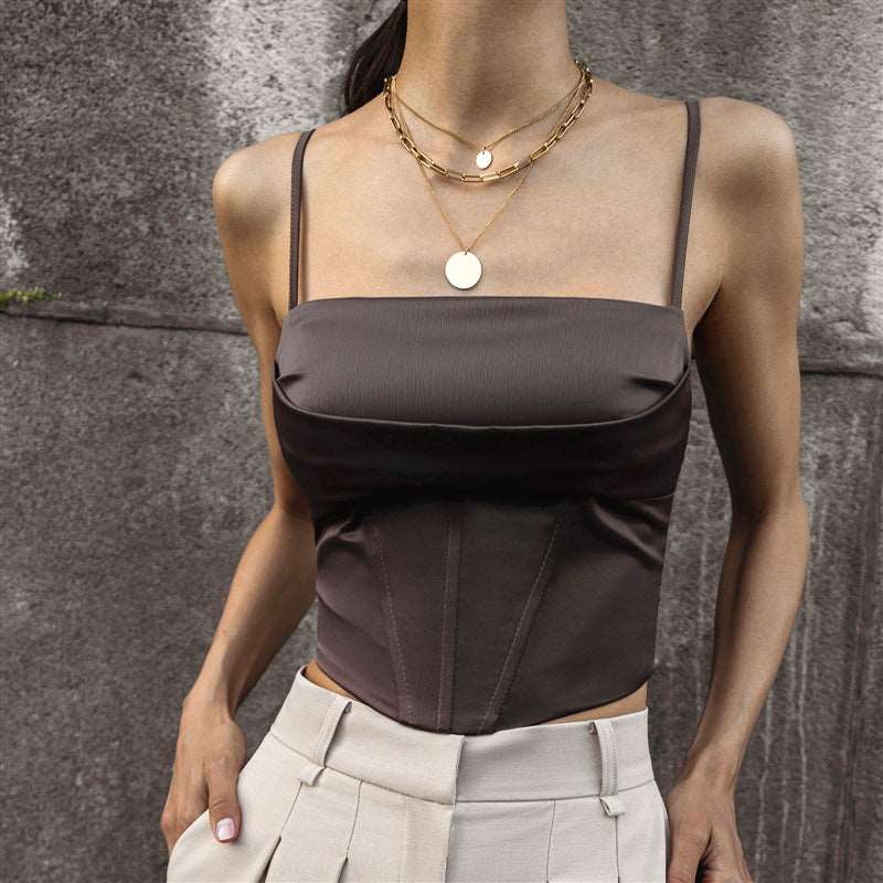 Corset top with back ties