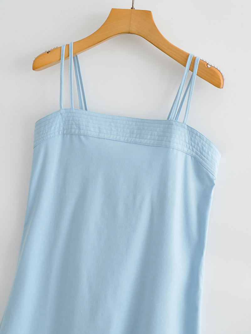 Linen blend cami dress