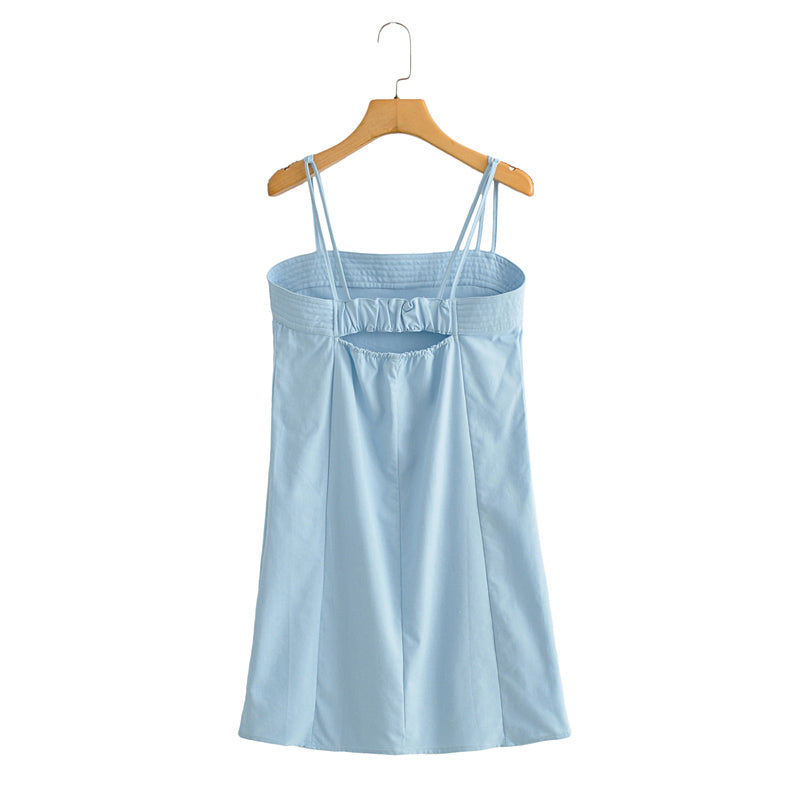 Linen blend cami dress