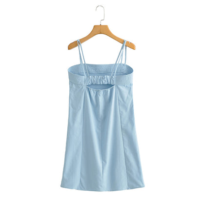 Linen blend cami dress