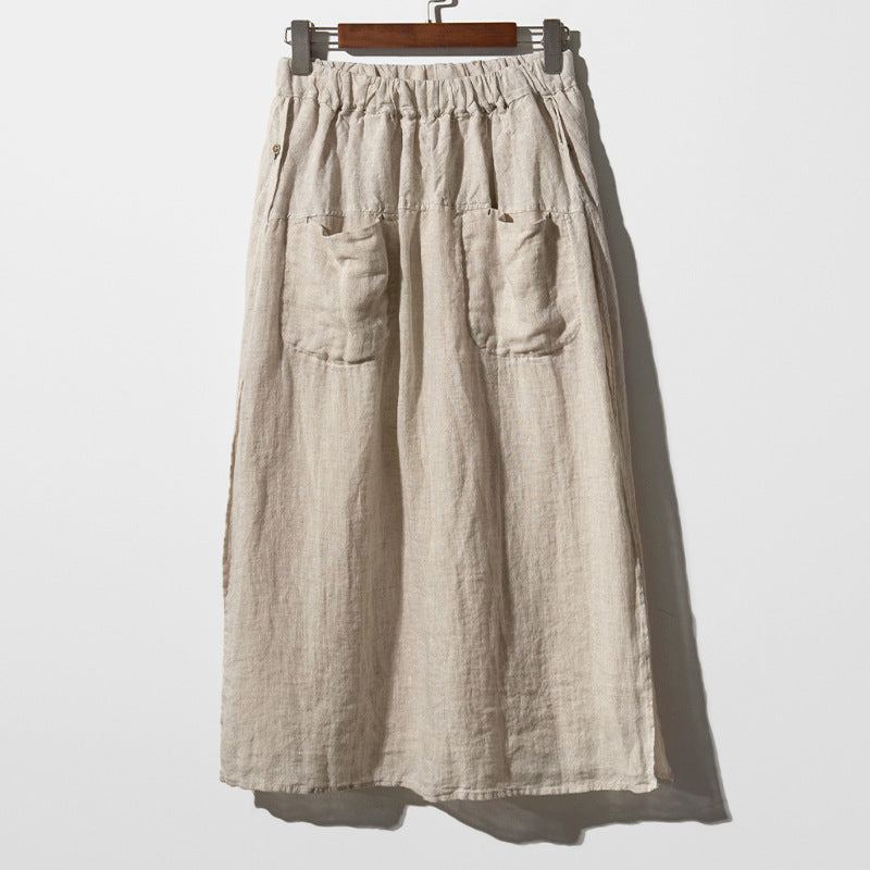 Pure Linen Wide Leg Culottes