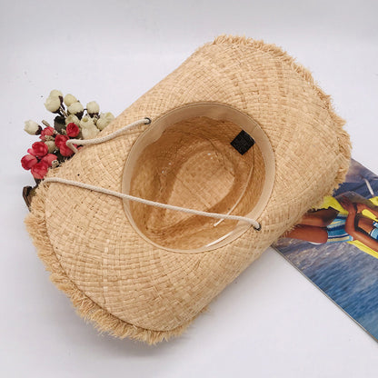 Frayed Hem  Straw Hat